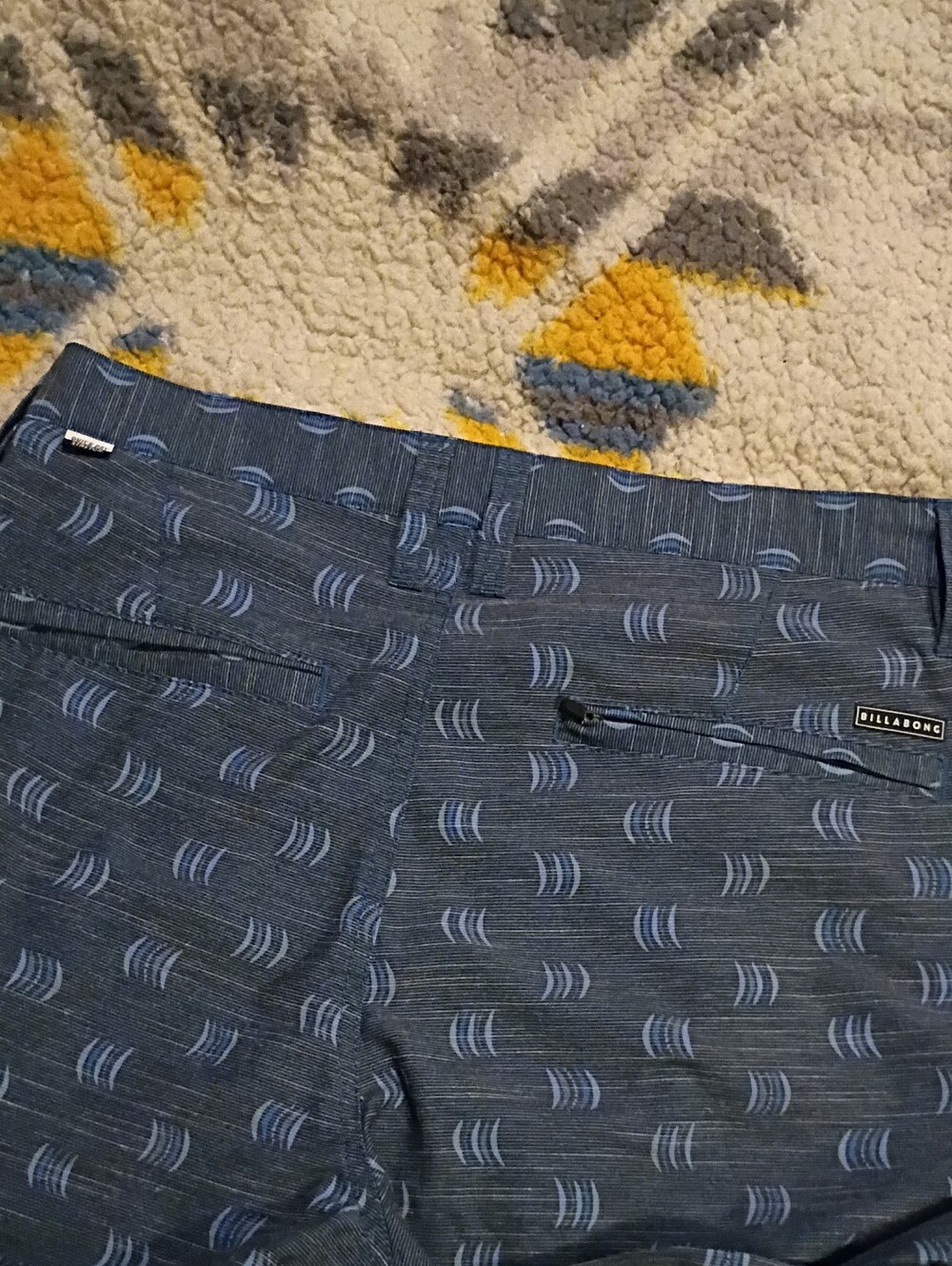 BILLABONG Navy Blue Patterned Men's Board Shorts